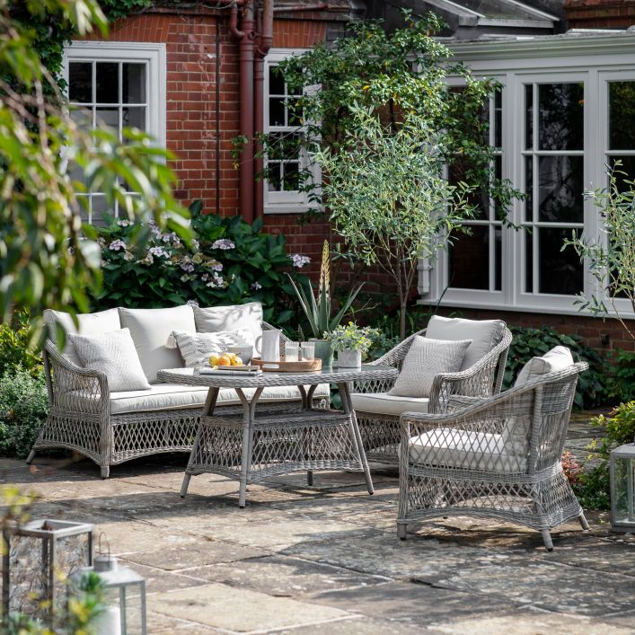 Menton Country Sofa Dining/Tea Set Stone