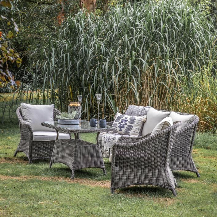 Petra Lounge Dining Set - Grey
