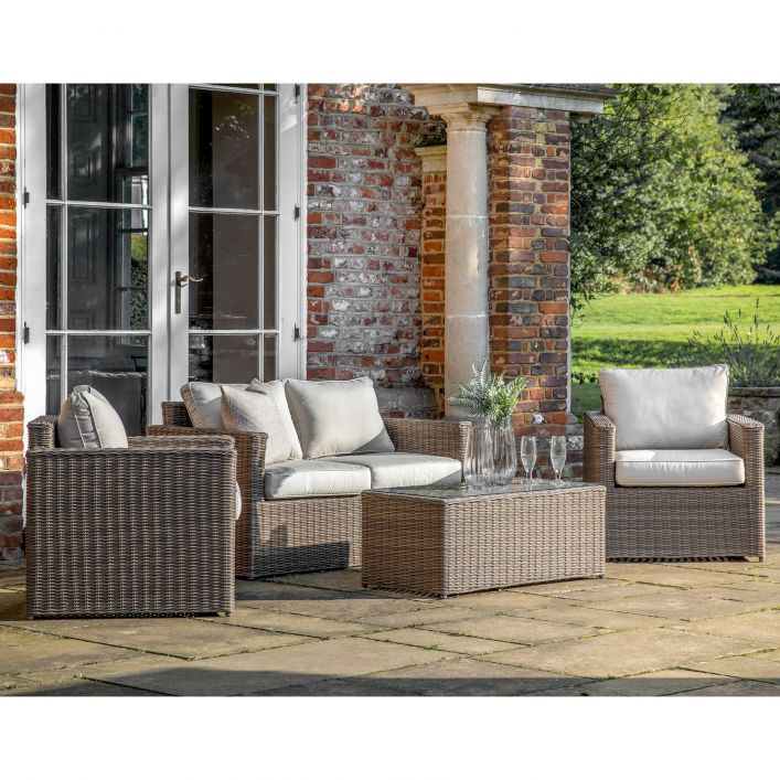 Calvi Square Sofa Set Natural
