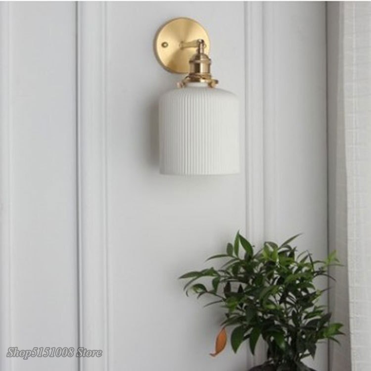 Nordic Ceramic LED Wall Light Bathroom Mirror Bedroom Modern Japanese Style Vintage Wall Lamp Sconce LED home decor Lighting