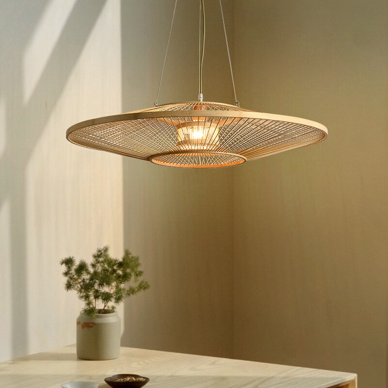 Hand Woven Vintage Rattan Light