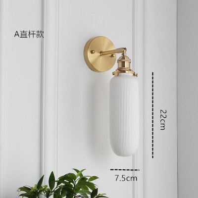Nordic Ceramic LED Wall Light Bathroom Mirror Bedroom Modern Japanese Style Vintage Wall Lamp Sconce LED home decor Lighting