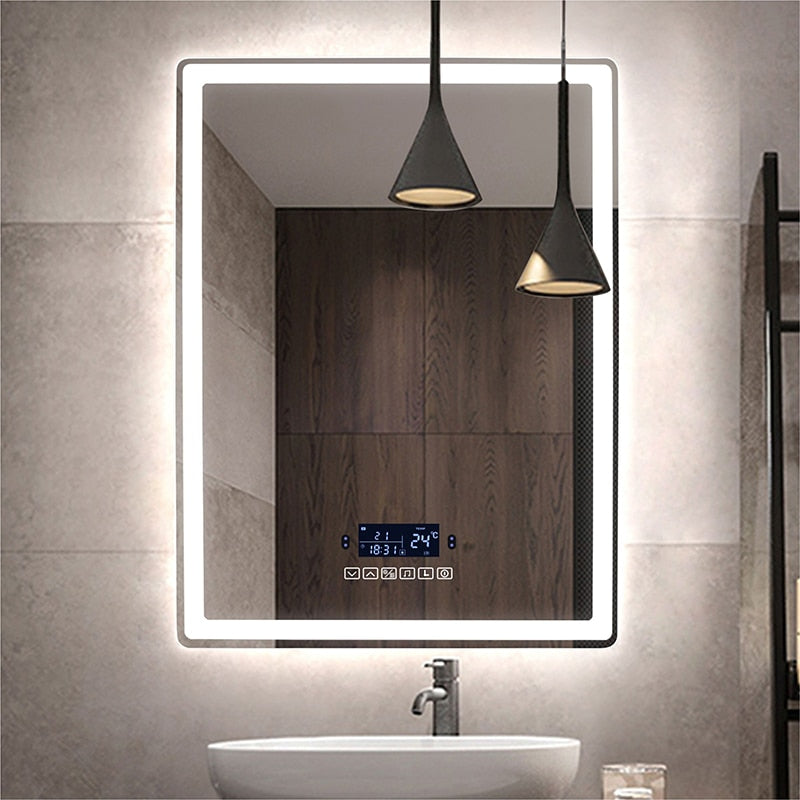 LED Rectangle Bluetooth Mirror