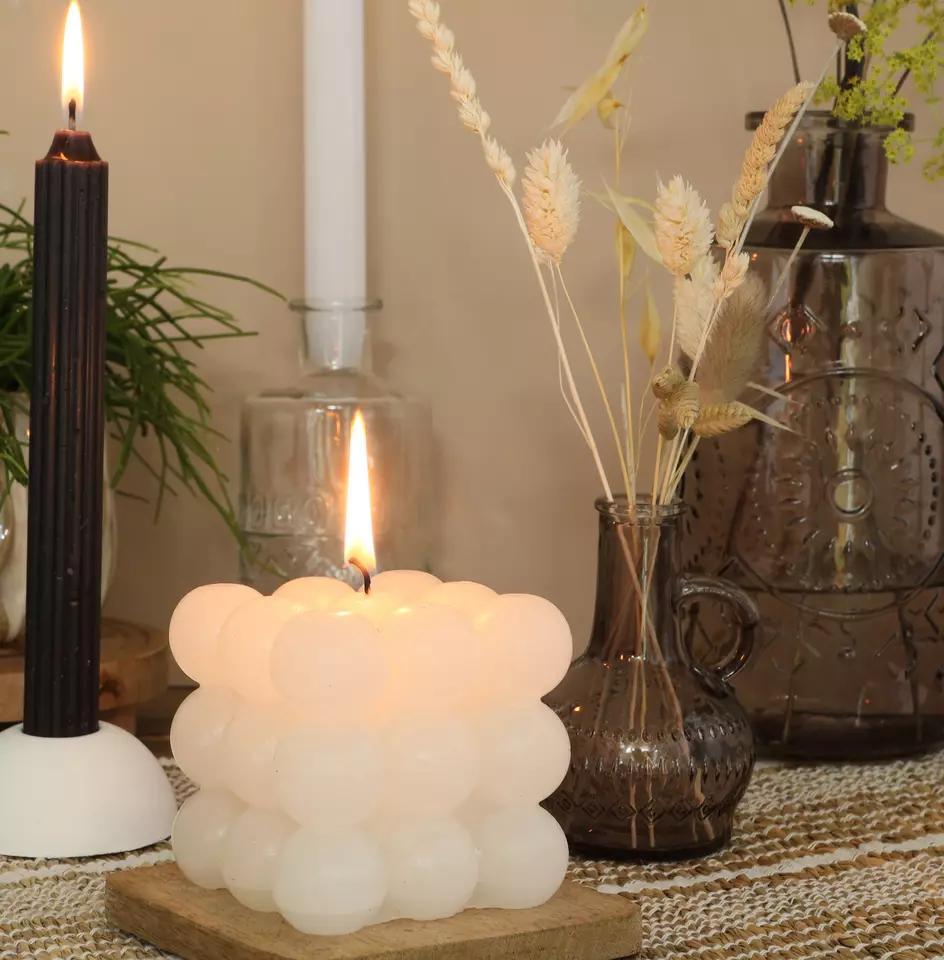 White Bubble Candle