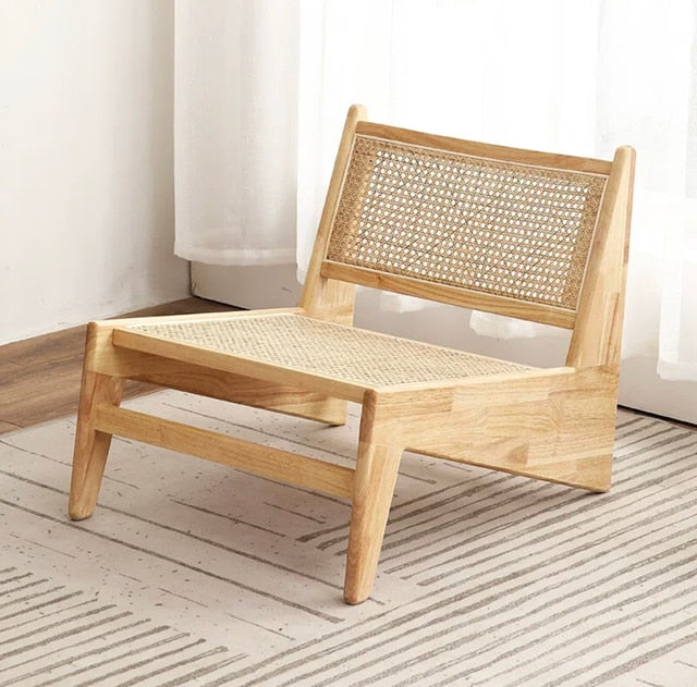Solid Wood - Rattan Woven Chair