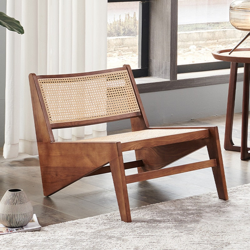 Solid Wood - Rattan Woven Chair