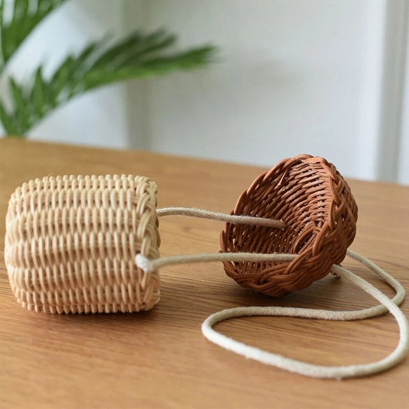 Rattan Acorn Storage Basket