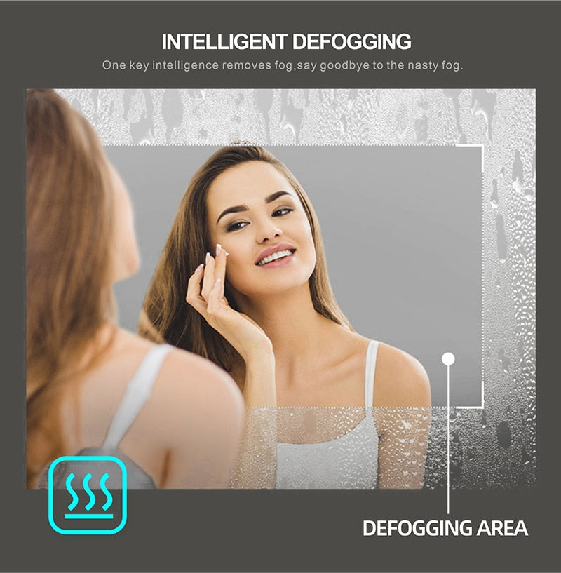 LED Rectangle Bluetooth Mirror