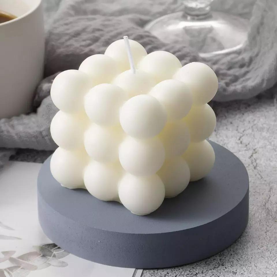 White Bubble Candle