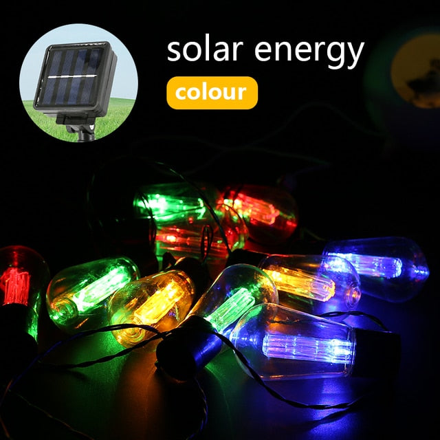 Light-Bulb Solar String Lights