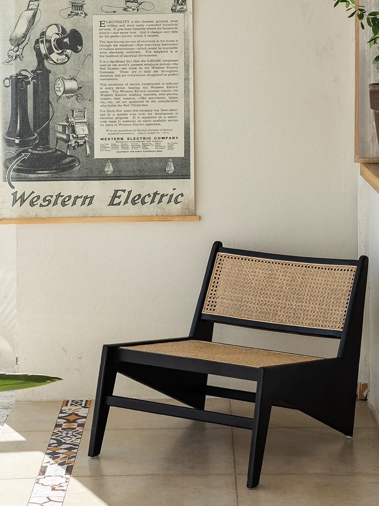 Solid Wood - Rattan Woven Chair