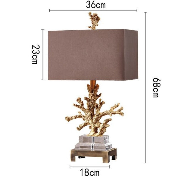 Coral Crystal Table Lamp