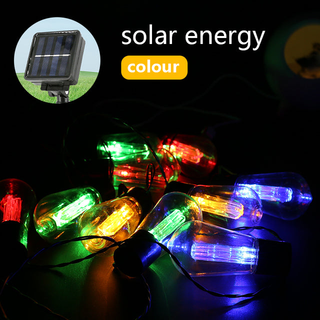 Light-Bulb Solar String Lights