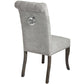 Silver Roll Top Dining Chair With Ring Pull