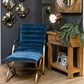 Navy And Brass Ribbed Ark Chair