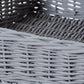 Grey Wicker Basket Butler Tray