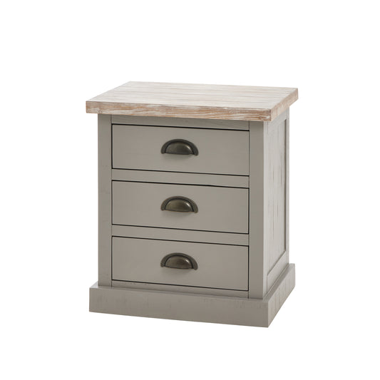 The Oxley Collection Three Drawer Bed Side