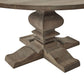 Copgrove Wood Round Pedestal Dining Table