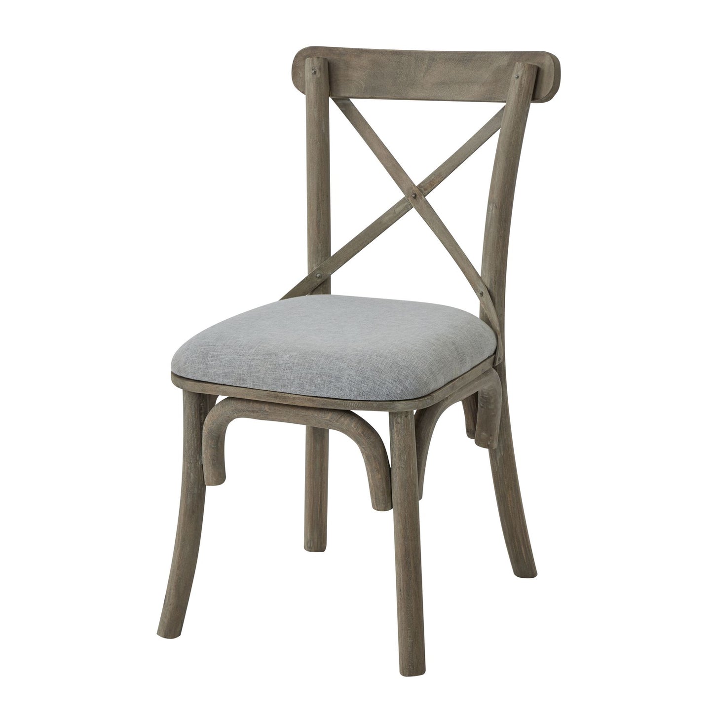 Copgrove Wood Cross Back Carver Chair With Rush Seat
