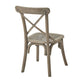 Copgrove Wood Cross Back Chair With Rush Seat