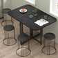 Foldable Marble Effect Rectangular Dining Table