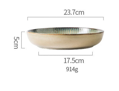Japanese Ceramic Plates & Rice Bowl
