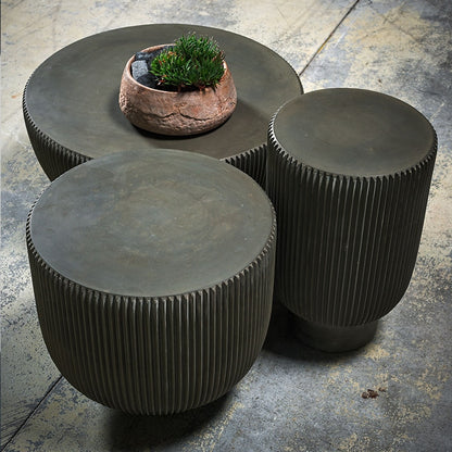 Italian fiberglass concrete tea table