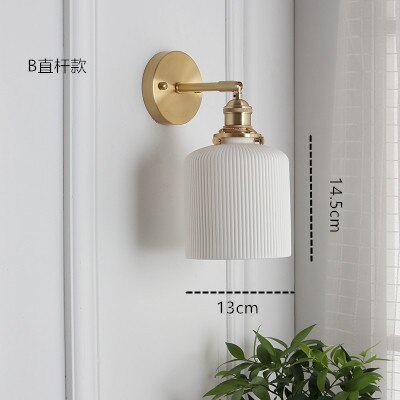 Nordic Ceramic LED Wall Light Bathroom Mirror Bedroom Modern Japanese Style Vintage Wall Lamp Sconce LED home decor Lighting