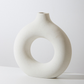 Nordic Ceramic Donut Vase Circular Flower Vase