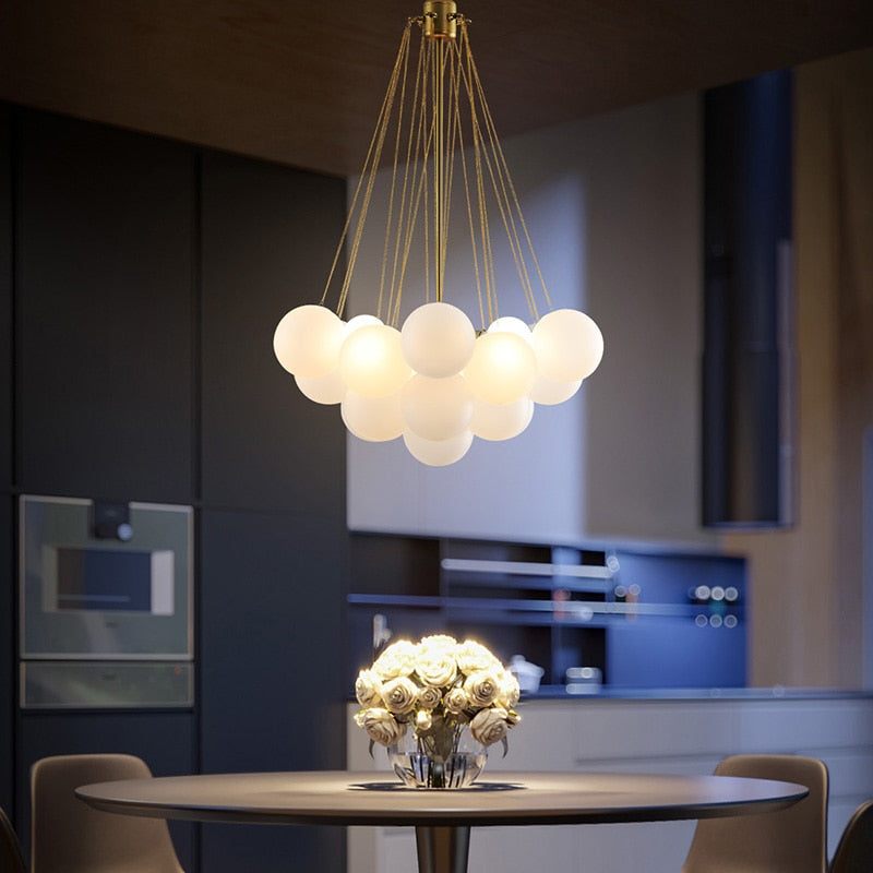 Modern Glass Balls Chandelier